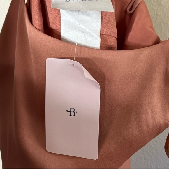 BHLDN Leti Spaghetti Strap Satin Charmeuse Midi Dress in Sedona - Picture 8 of 12